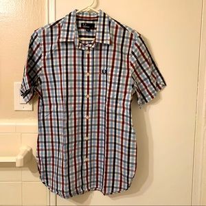 Fred Perry short sleeve button down shirt Medium